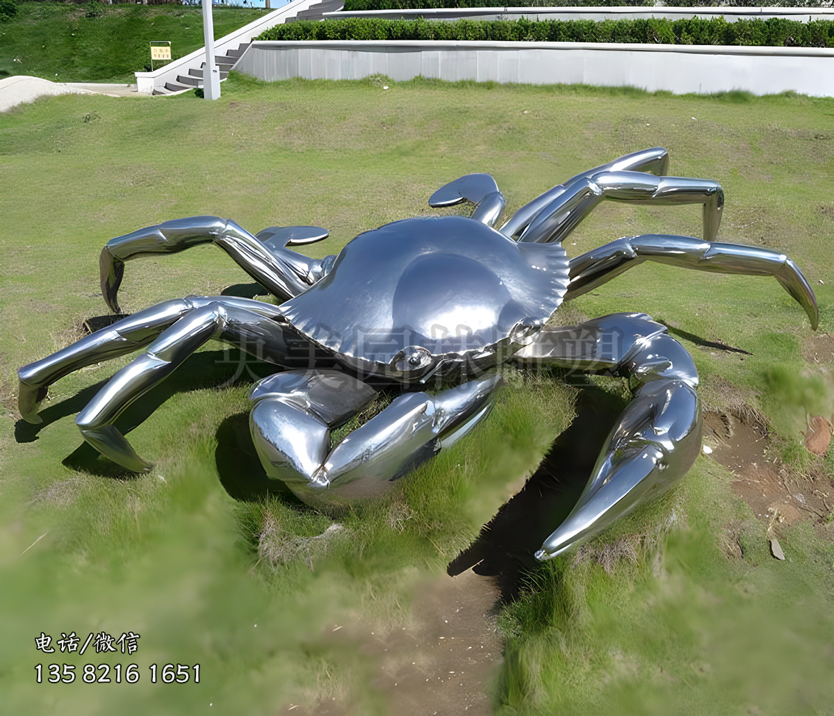 不銹鋼螃蟹造型雕塑