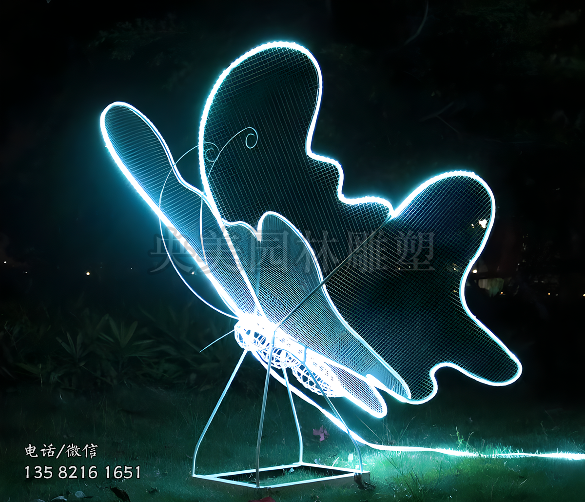 發(fā)光編織蝴蝶雕塑擺件