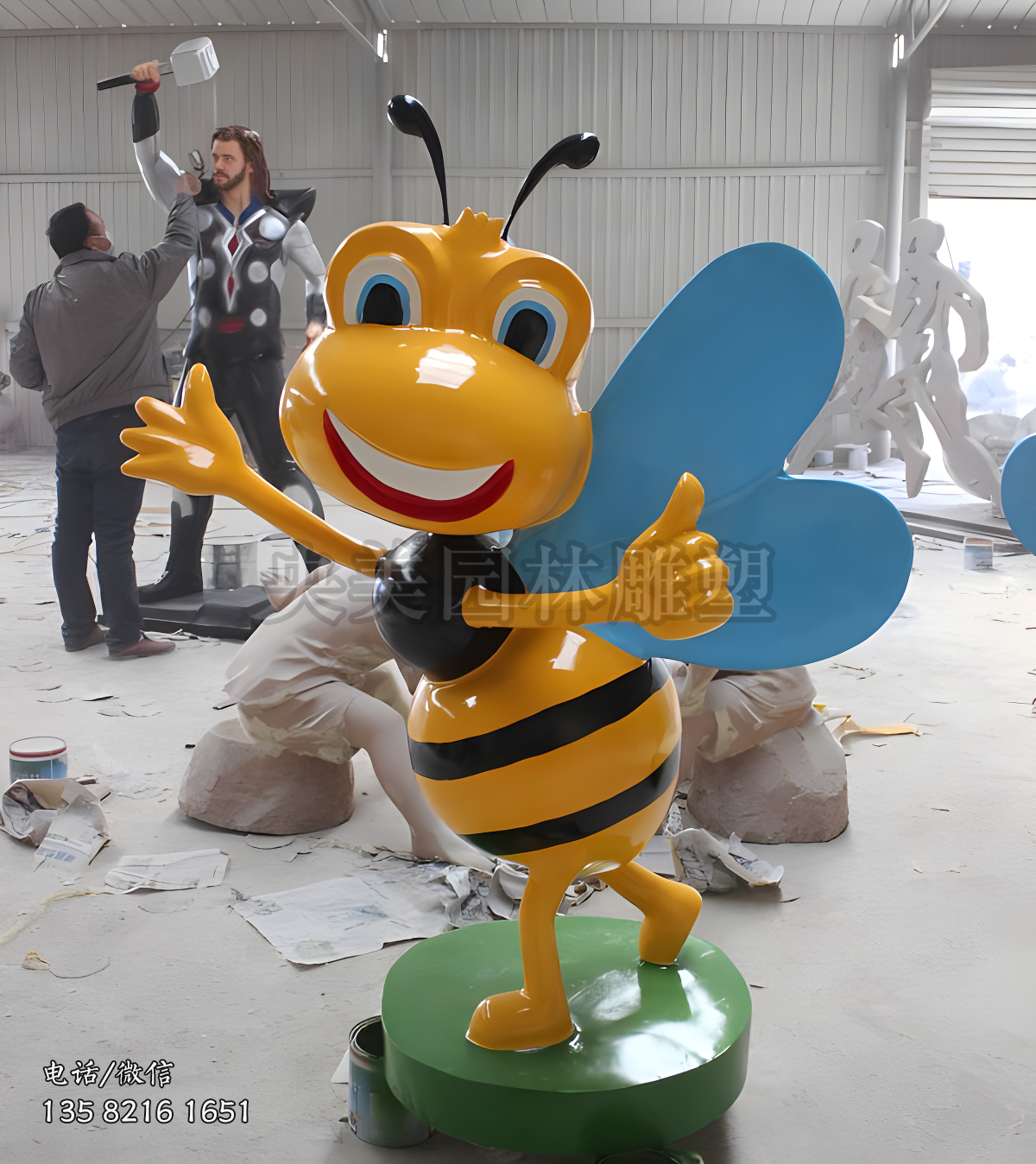 蜜蜂公仔玻璃鋼雕塑