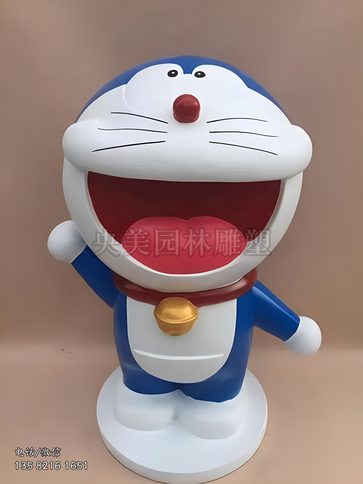 動漫人物機器貓玻璃鋼雕塑擺件