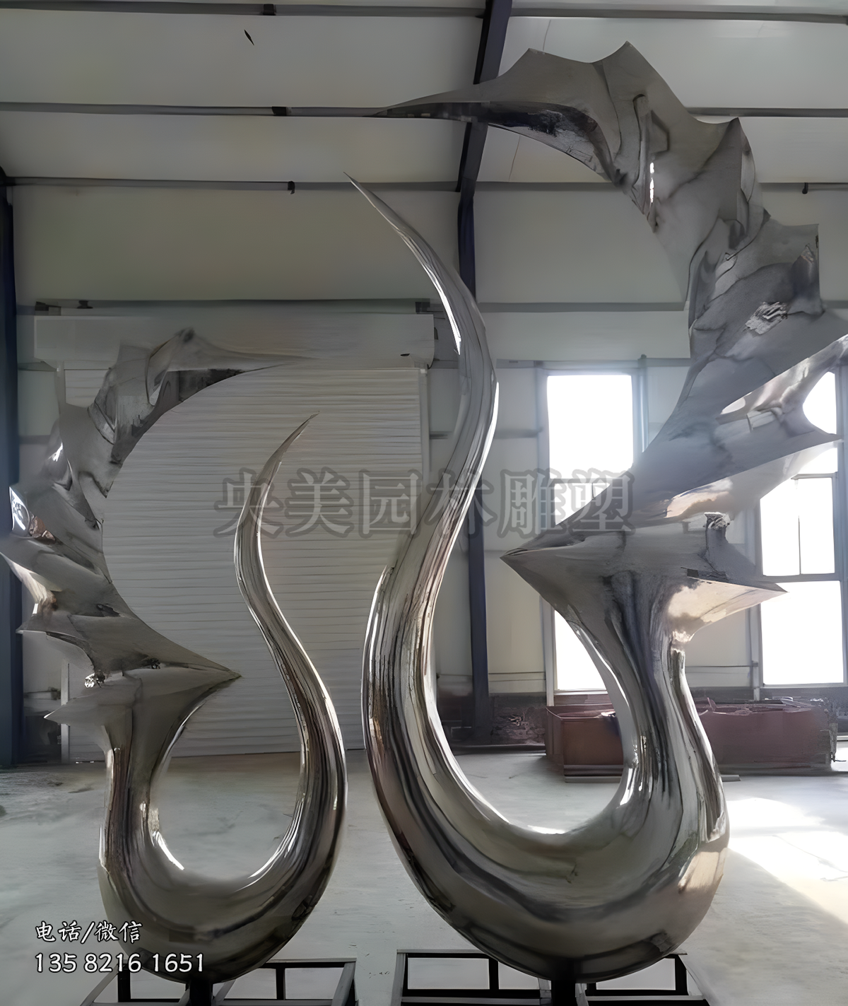 機(jī)械型抽象天鵝雕塑