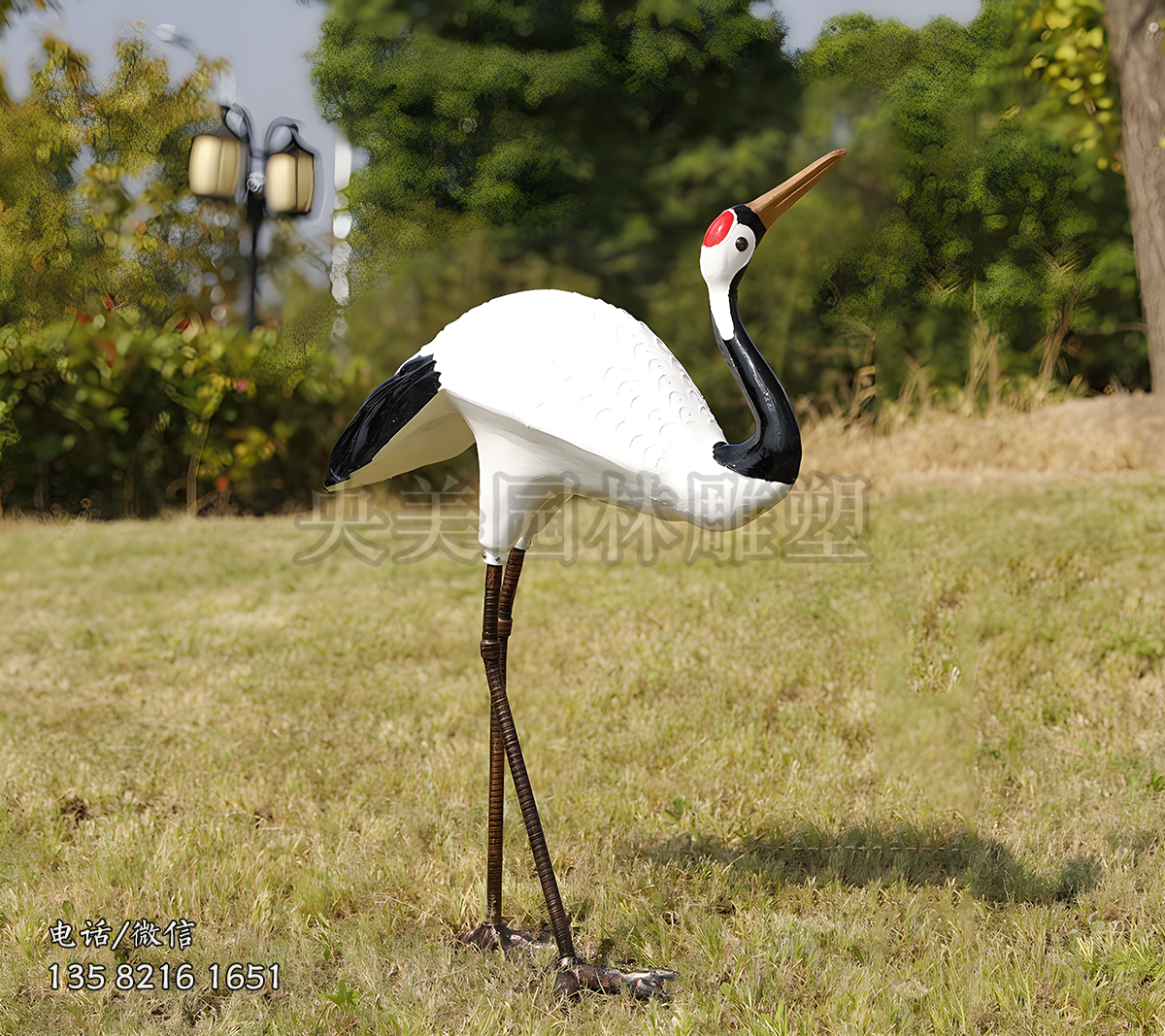 玻璃鋼仿真仙鶴雕塑