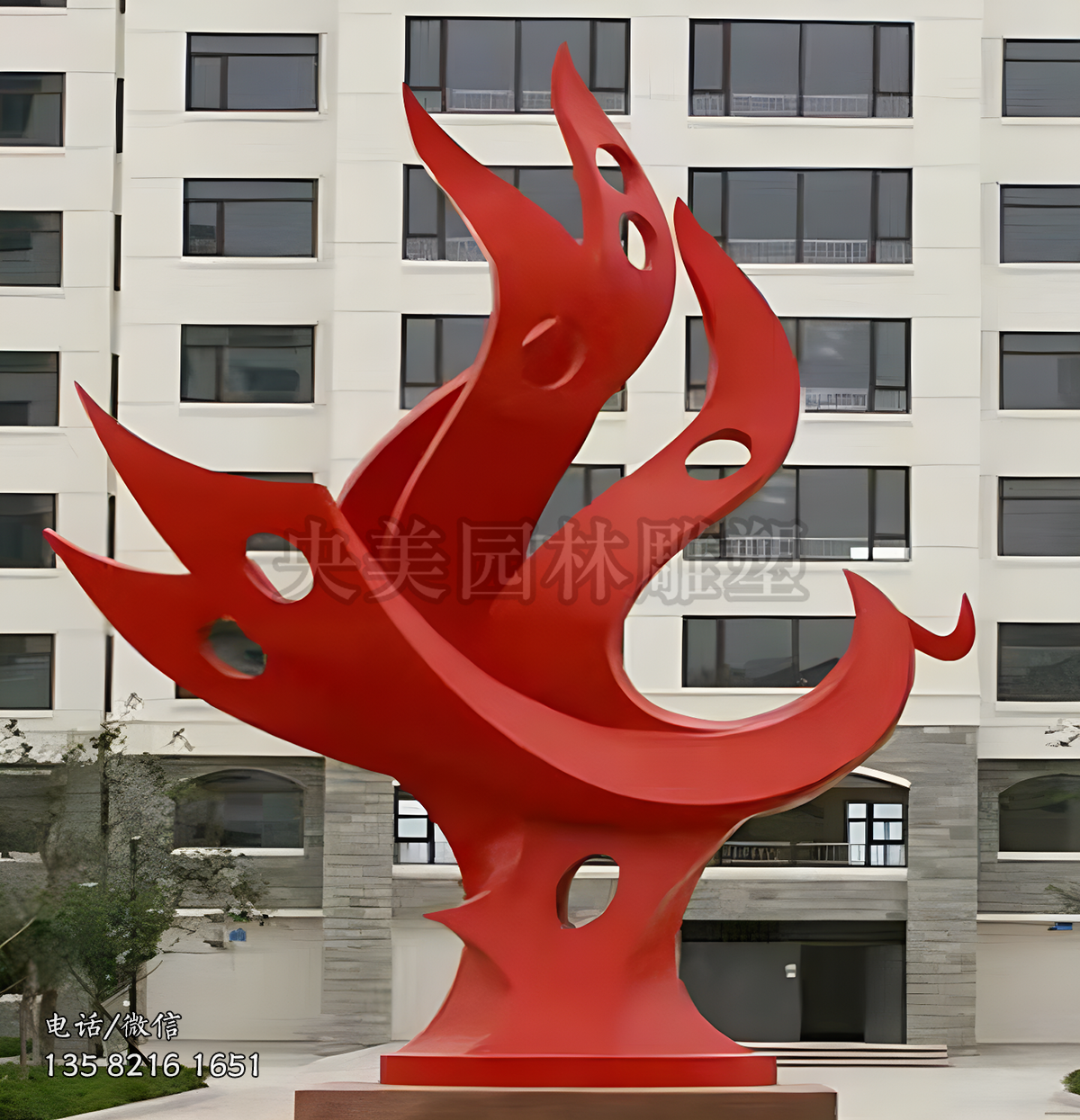 鳳凰抽象不銹鋼景觀動物雕塑