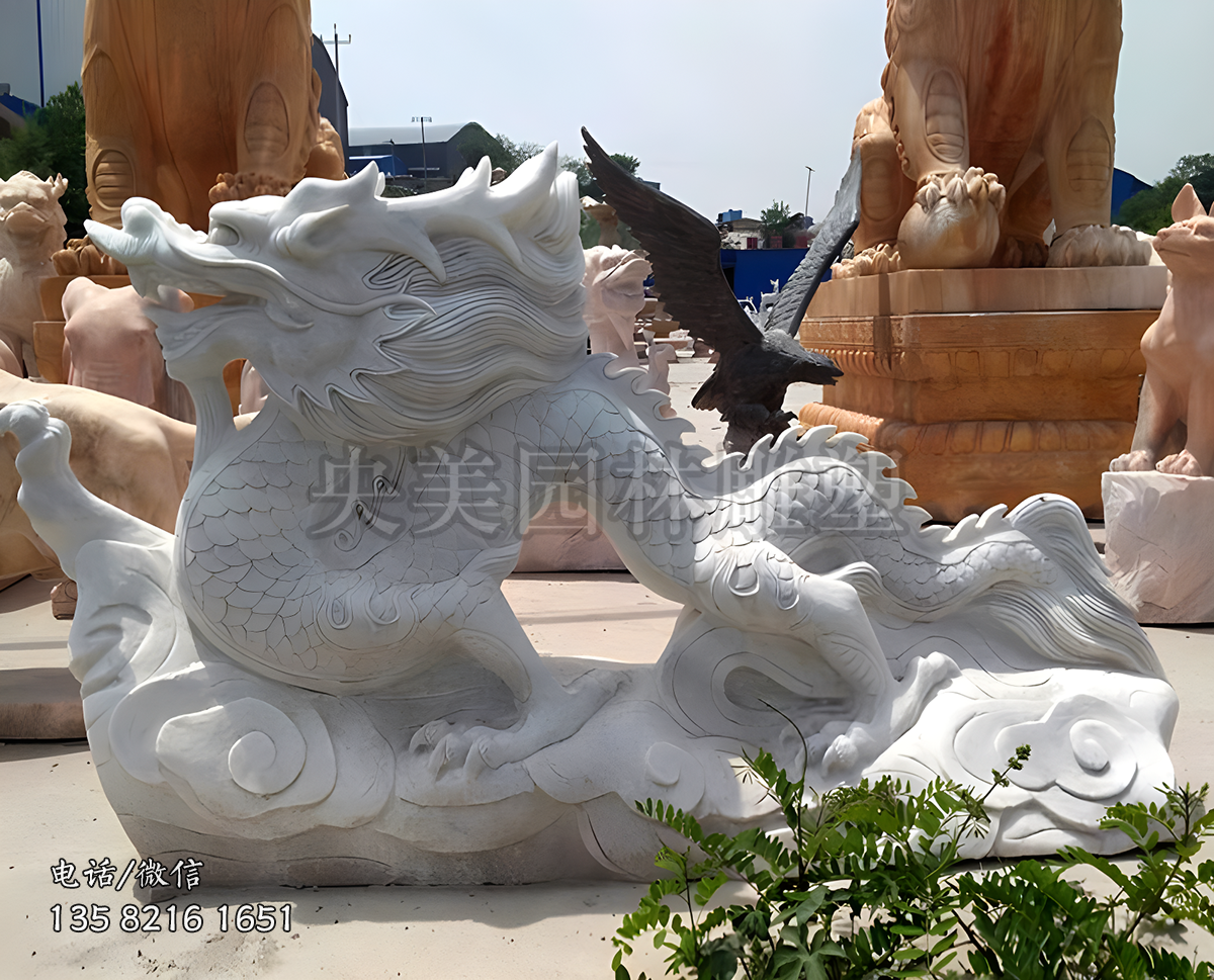 神獸神龍石雕