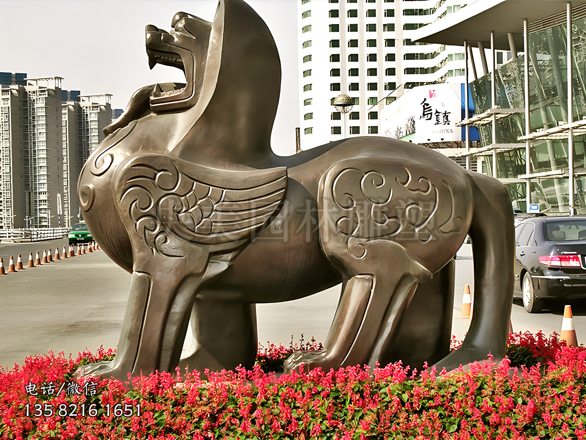 大型戶外貔貅銅雕景觀