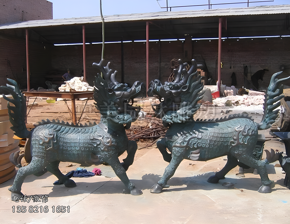 青銅麒麟雕塑