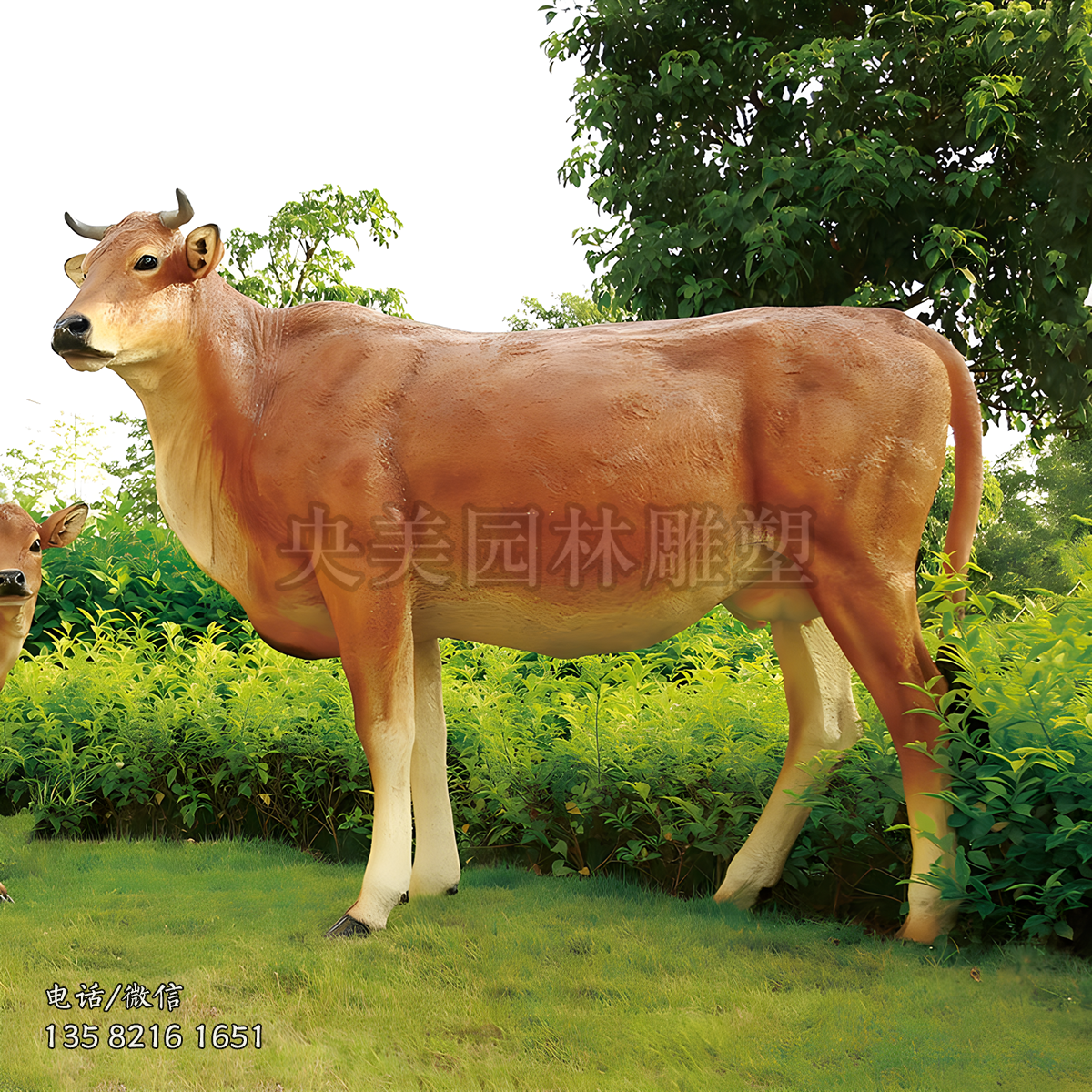 黃牛玻璃鋼仿真動(dòng)物雕塑