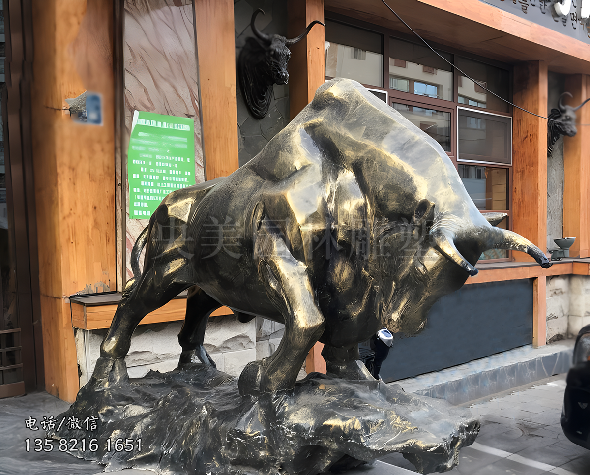 開荒牛鑄銅雕塑