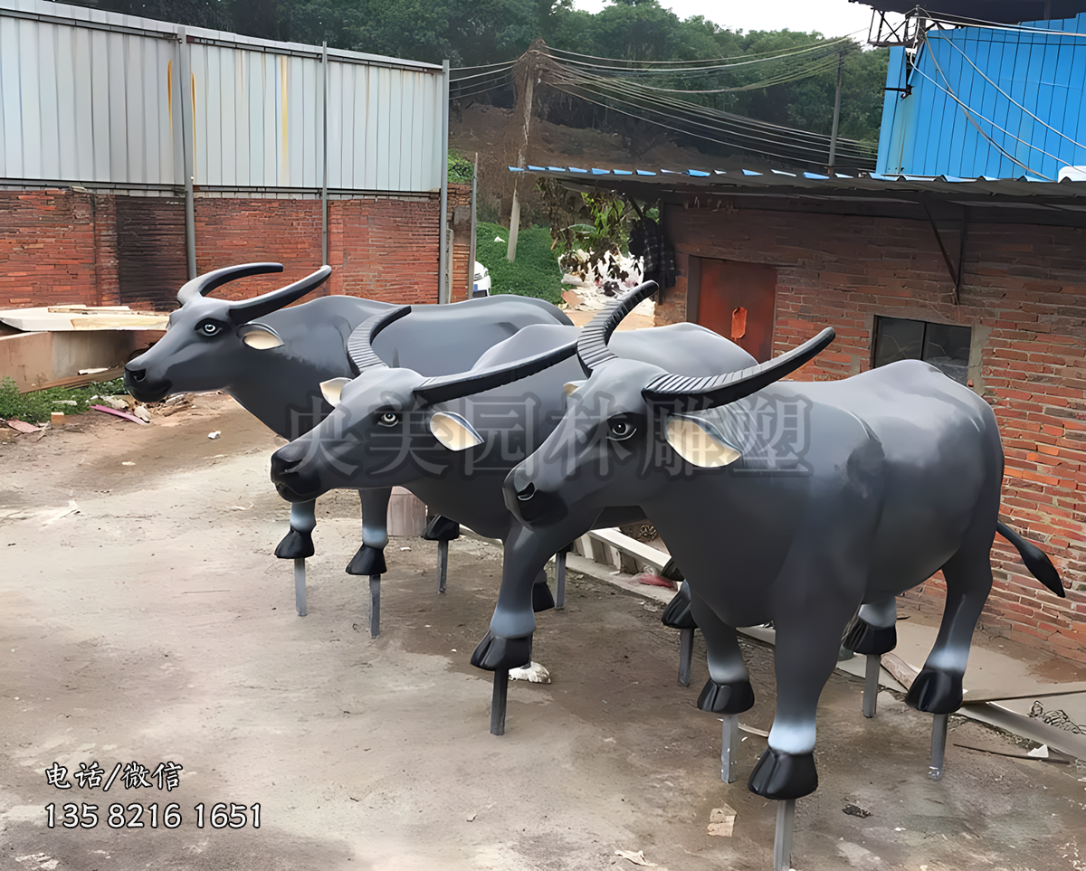 玻璃鋼仿真水牛動物雕塑擺件