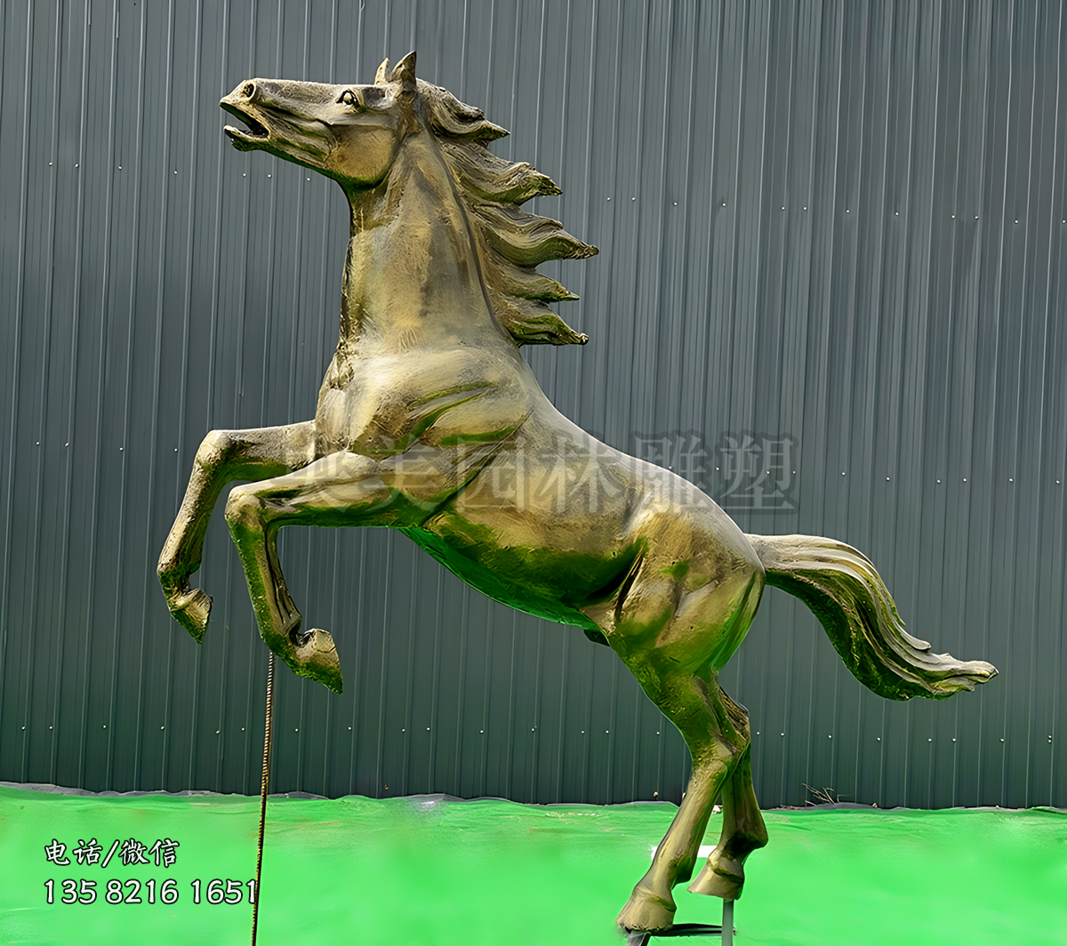 玻璃鋼仿銅立馬雕塑