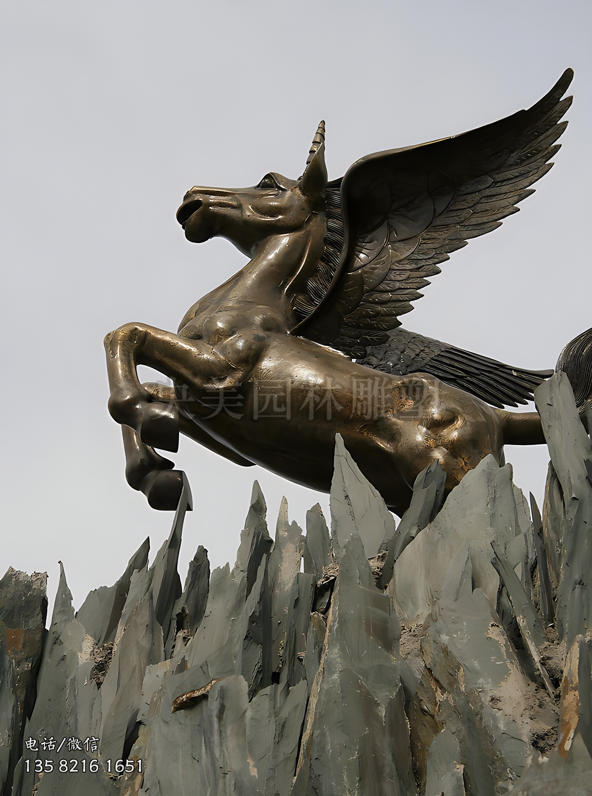 帶翅膀的銅雕飛馬雕塑