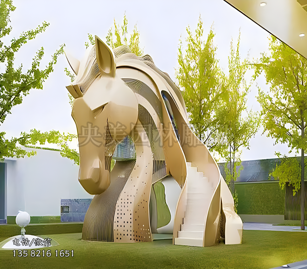 創(chuàng)意馬頭景觀雕塑