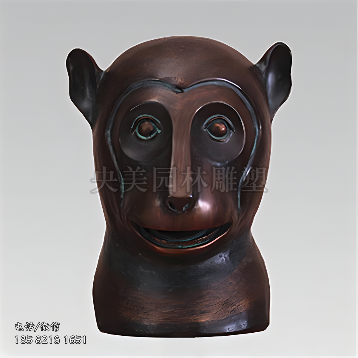 鑄銅猴子生肖動(dòng)物頭像