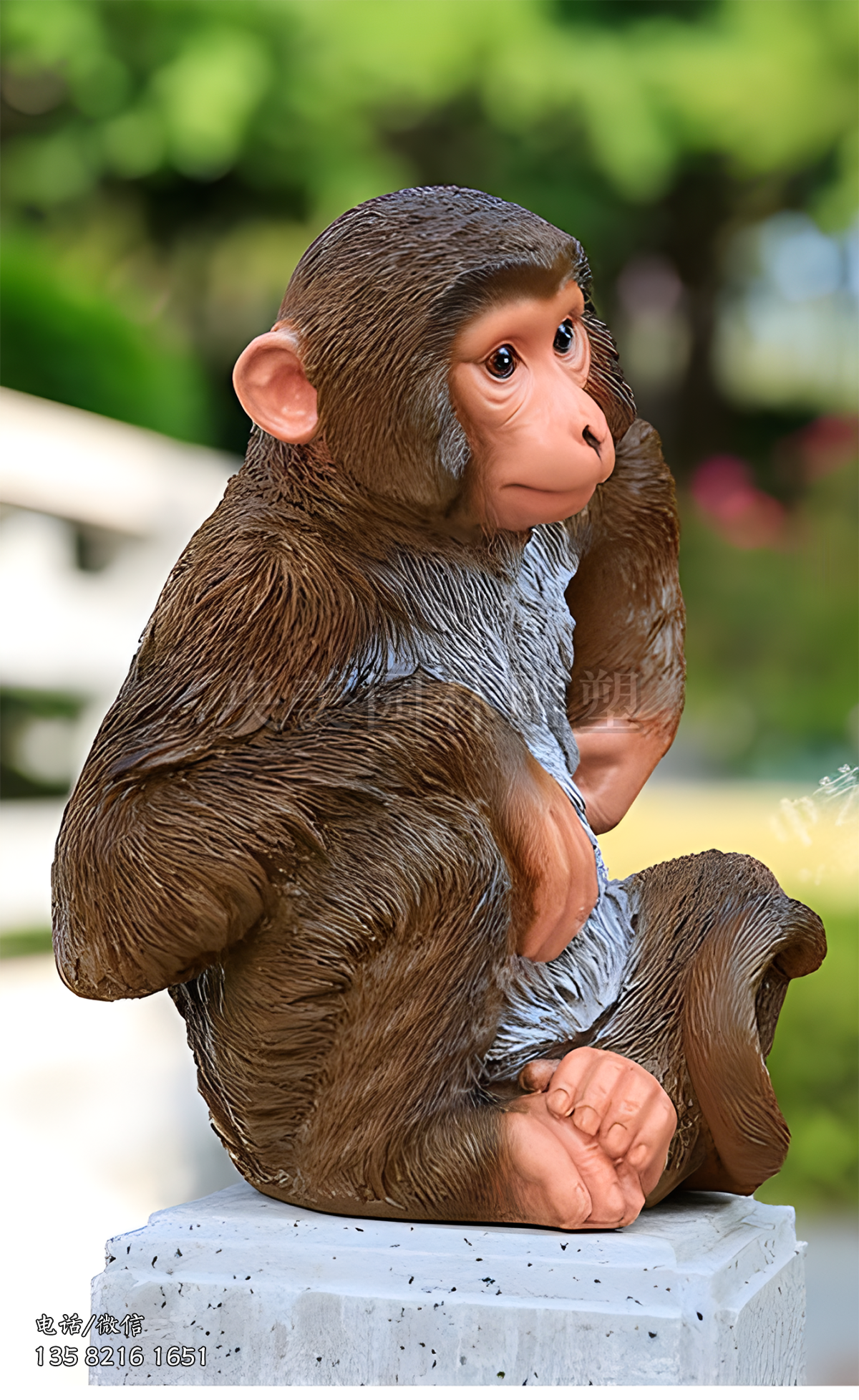 毛面仿真玻璃鋼猴子雕塑