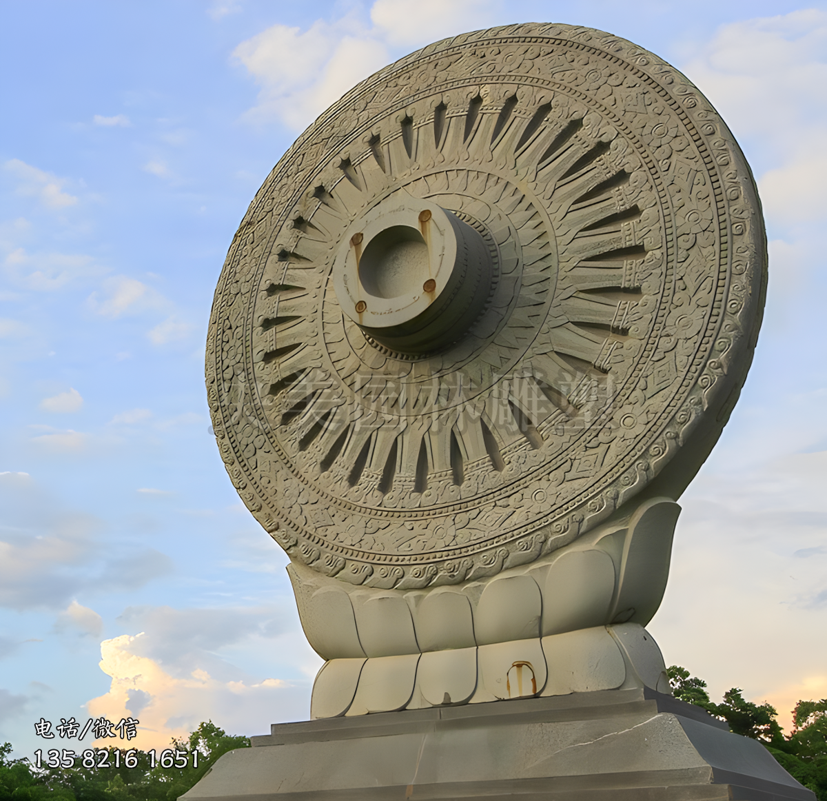 大型車輪（車轱轆）景觀石雕