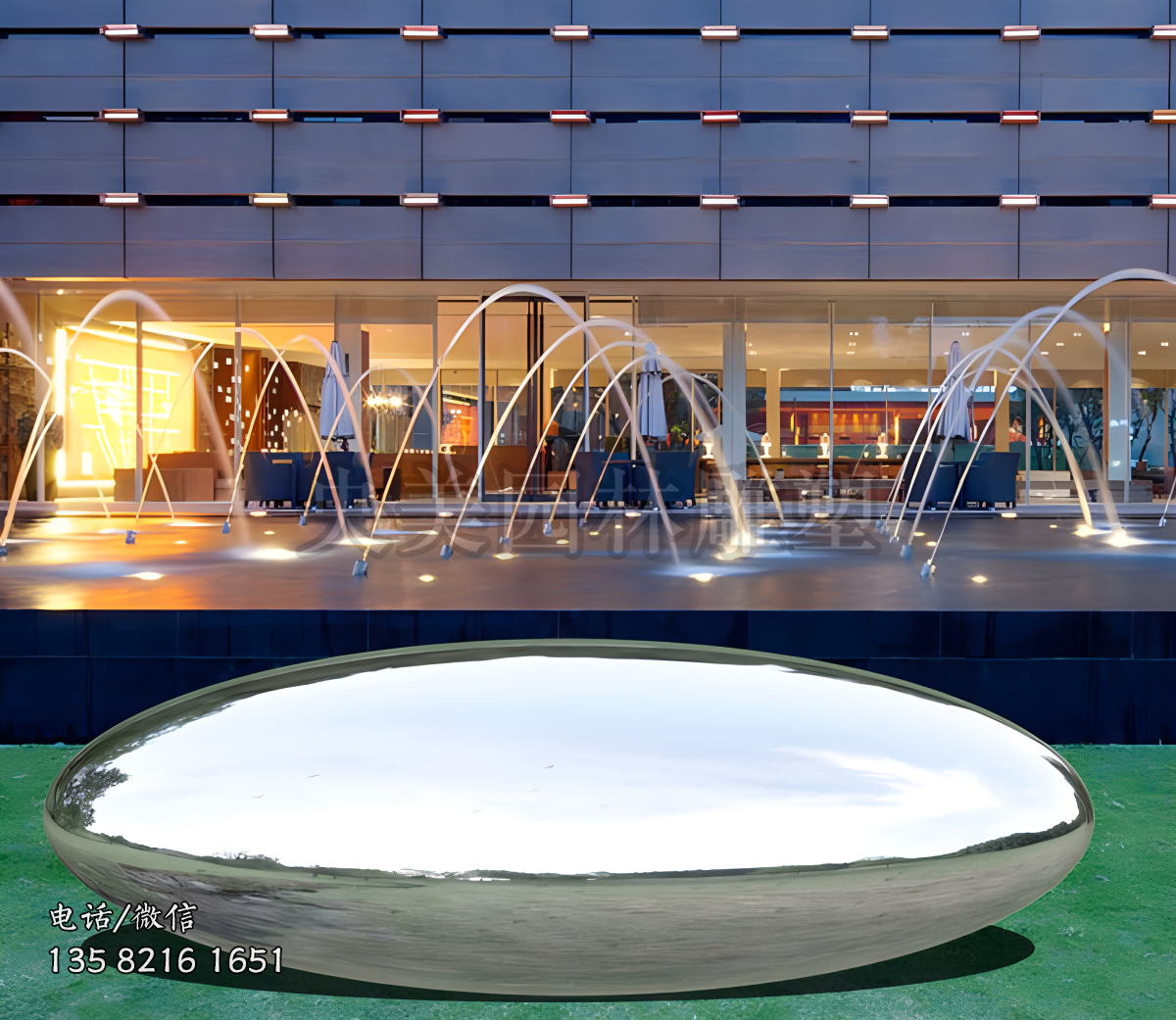 304不銹鋼鵝卵石造型雕塑