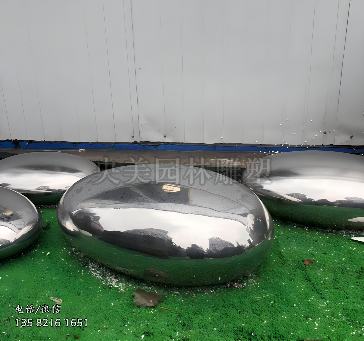 高清鏡面鵝卵石雕塑