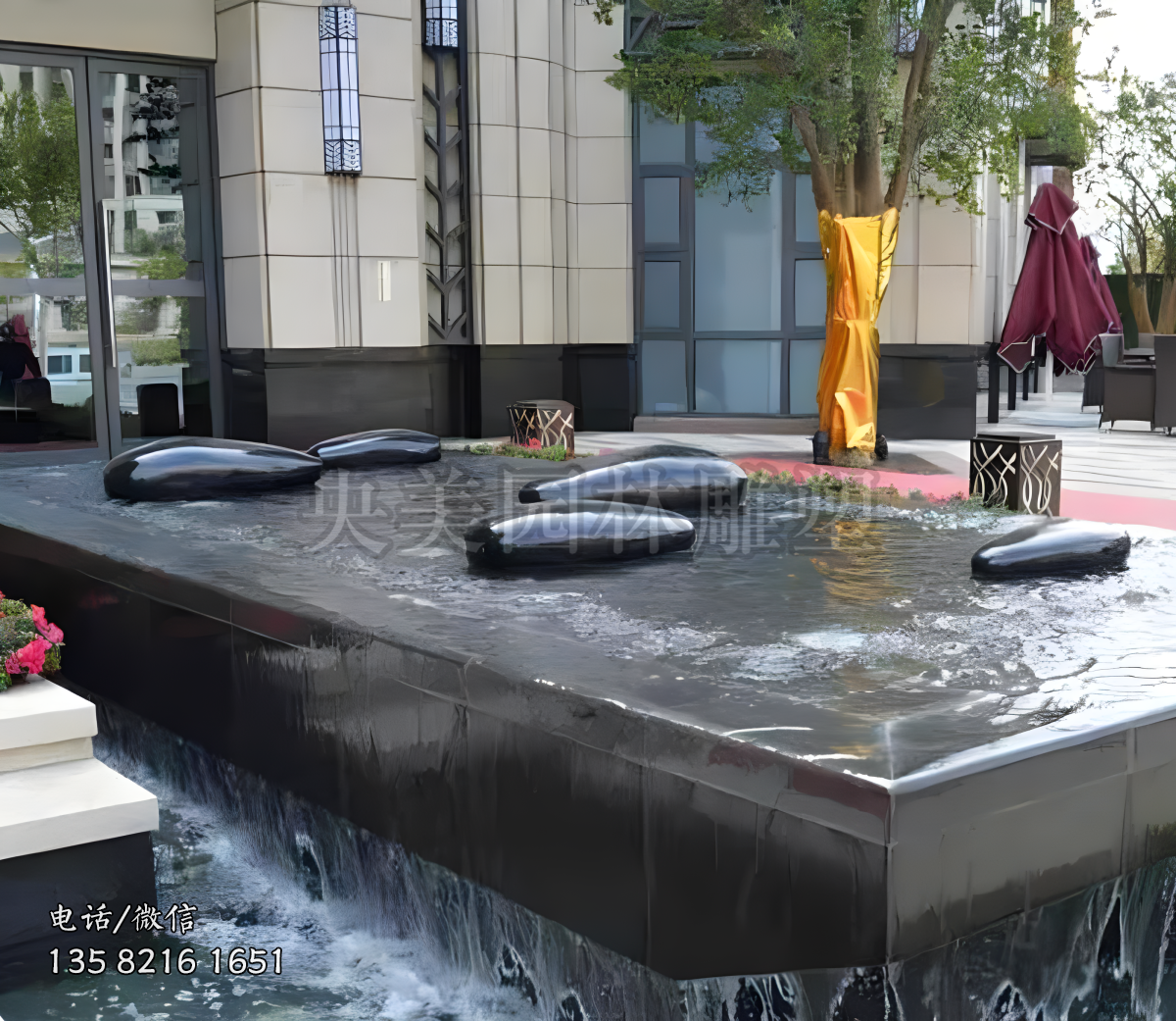 不銹鋼水景裝飾鵝卵石雕塑