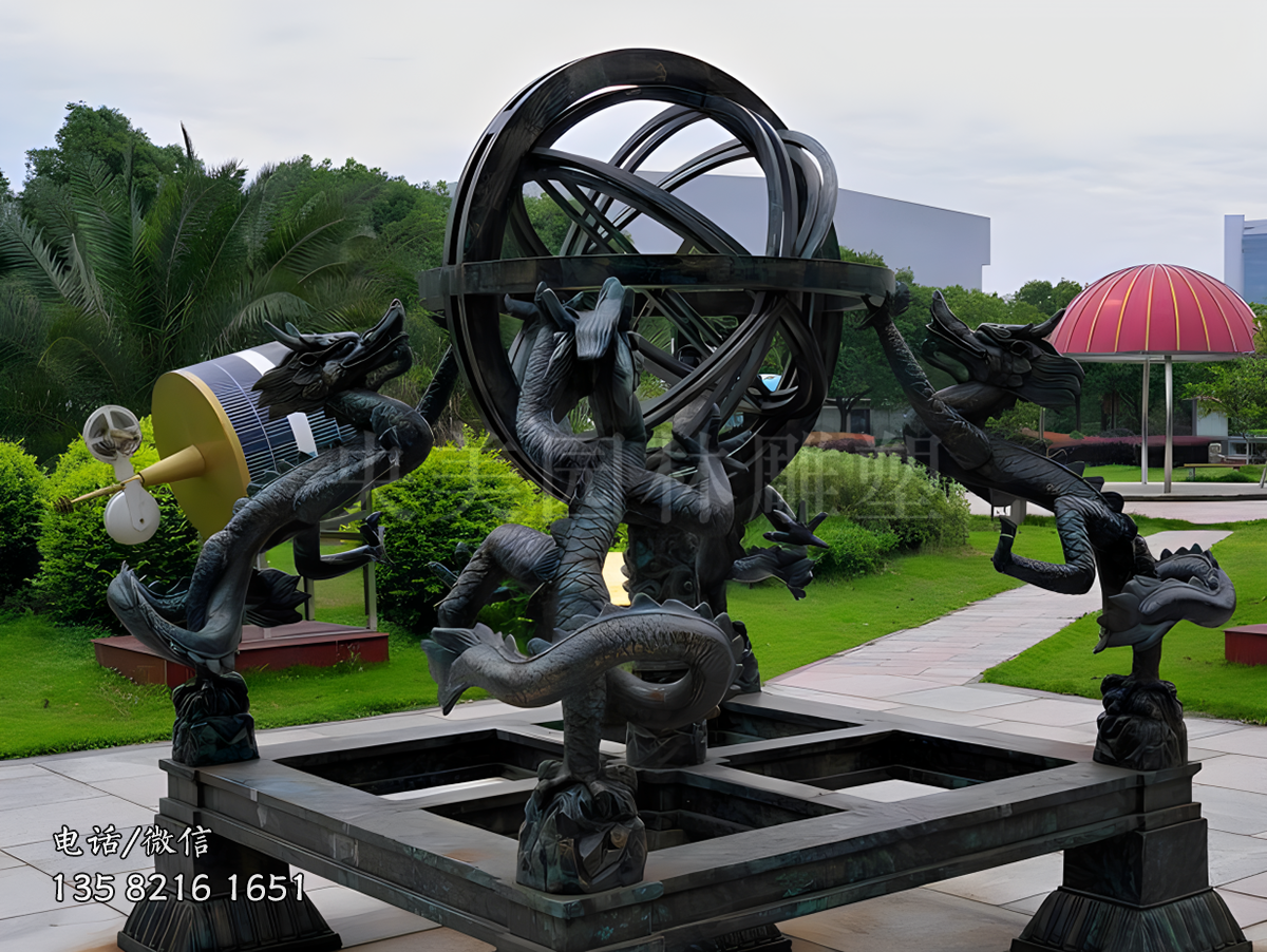 青銅鑄造渾儀景觀雕塑擺件