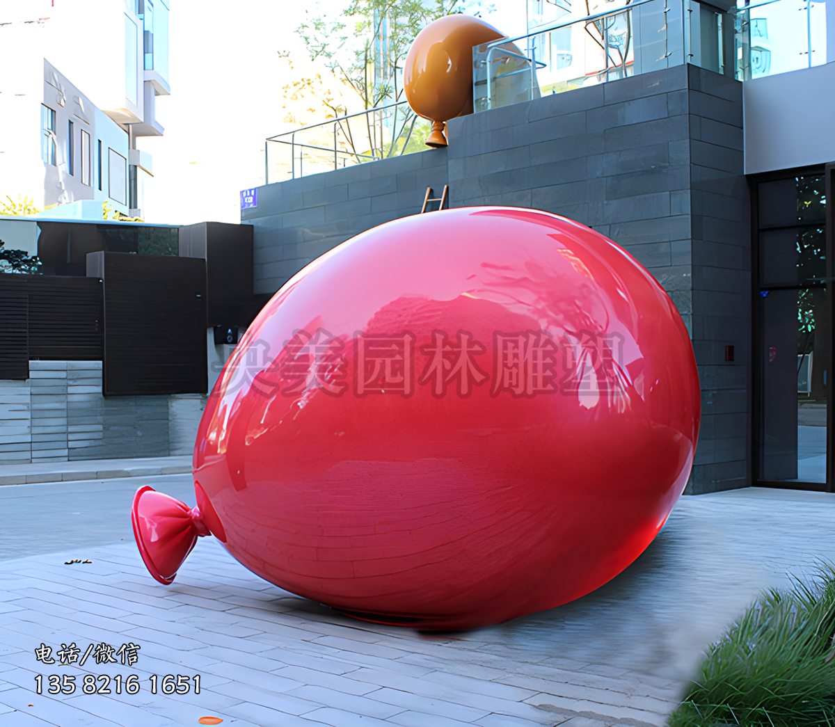 創(chuàng)意不銹鋼氣球雕塑擺件