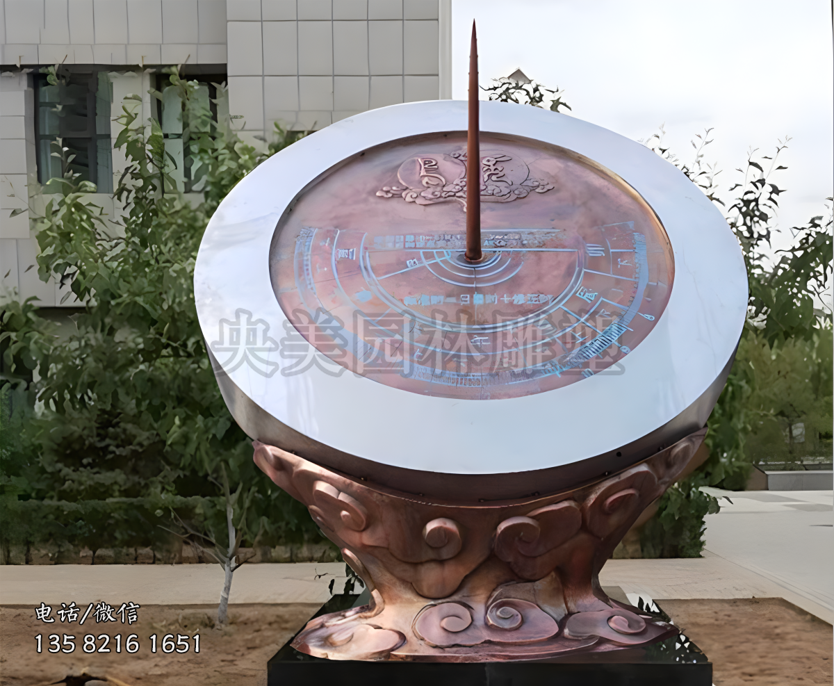 不銹鋼日晷雕塑擺件